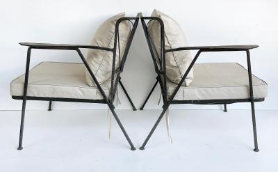 Maurizio Tempestini Maurizio Tempestini Salterini Ribbon Back Wrought Iron Settee with New Cushions