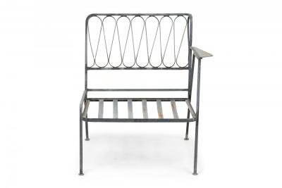 Maurizio Tempestini Maurizio Tempestini for Salterini Black Metal Ribbon 3 Piece Sectional Settee