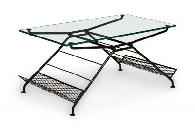 Maurizio Tempestini Maurizio Tempestini for Salterini Butterfly Form Metal Coffee Table with Magazin