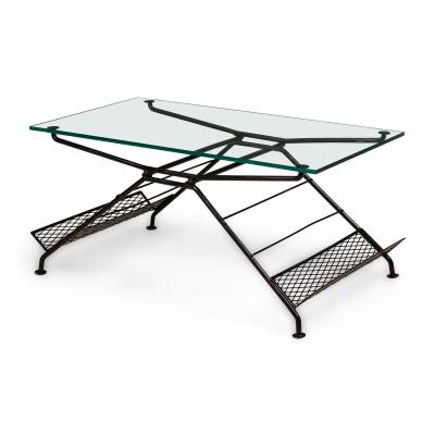 Maurizio Tempestini Maurizio Tempestini for Salterini Butterfly Form Metal Coffee Table with Magazin