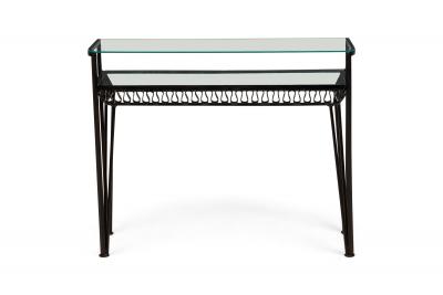 Maurizio Tempestini Maurizio Tempestini for Salterini Mid Century Black Metal Ribbon Console Table