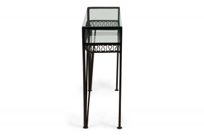 Maurizio Tempestini Maurizio Tempestini for Salterini Mid Century Black Metal Ribbon Console Table