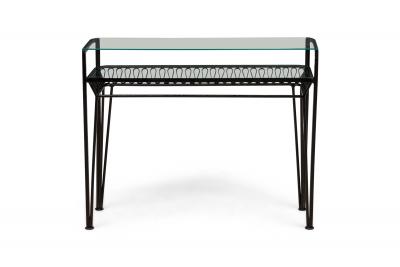 Maurizio Tempestini Maurizio Tempestini for Salterini Mid Century Black Metal Ribbon Console Table
