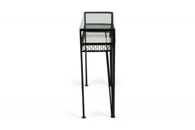 Maurizio Tempestini Maurizio Tempestini for Salterini Mid Century Black Metal Ribbon Console Table