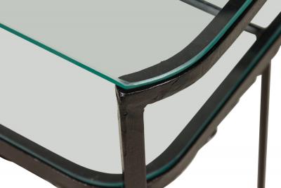 Maurizio Tempestini Maurizio Tempestini for Salterini Mid Century Black Metal Ribbon Console Table
