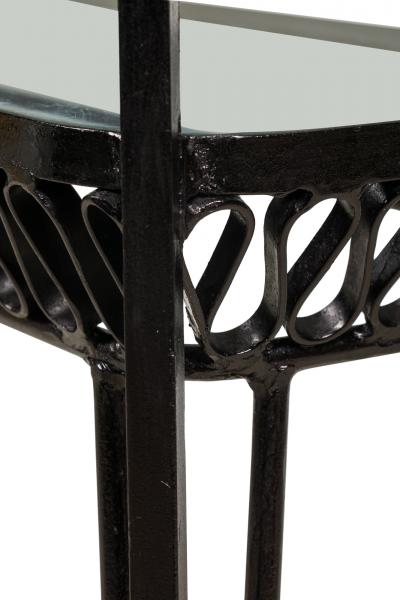 Maurizio Tempestini Maurizio Tempestini for Salterini Mid Century Black Metal Ribbon Console Table