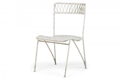 Maurizio Tempestini Maurizio Tempestini for Salterini Mid Century Ribbon Wrought Iron Painted Whit