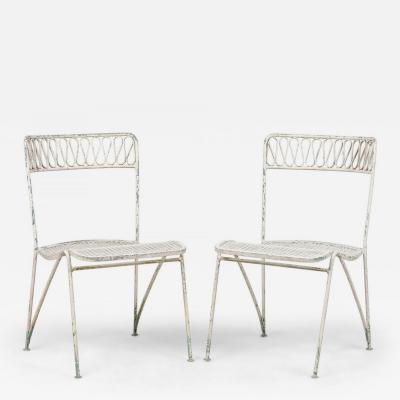 Maurizio Tempestini Maurizio Tempestini for Salterini Mid Century Ribbon Wrought Iron Painted Whit