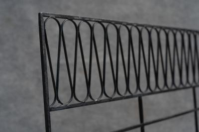 Maurizio Tempestini Maurizio Tempestini for Salterini Queen Size Wrought Iron Ribbon Headboard