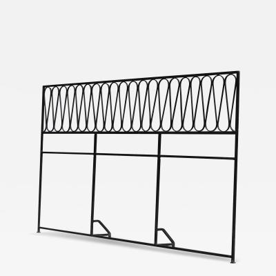 Maurizio Tempestini Maurizio Tempestini for Salterini Queen Size Wrought Iron Ribbon Headboard