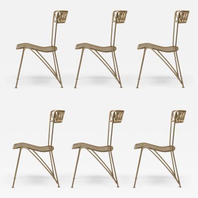 Maurizio Tempestini Maurizio Tempestini for Salterini Ribbon Dining Chairs with Mesh Metal Seat