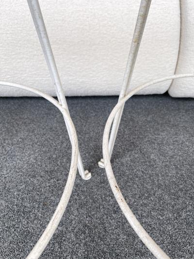 Maurizio Tempestini Pair of Bar Stools Metal Perforated by Maurizio Tempestini Italy 1950s