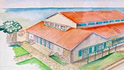 Maurizio Tempestini Watercolors on Paper Cinema Al Forte Dei Marmi Maurizio Tempestini 1939