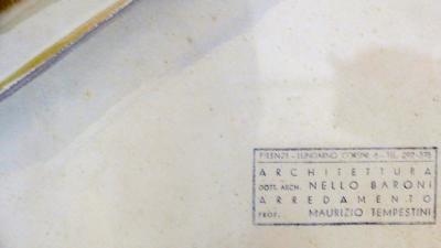 Maurizio Tempestini Watercolors on Paper Cinema Al Forte Dei Marmi Maurizio Tempestini 1939