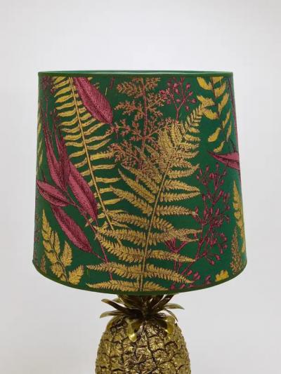 Mauro Manetti Mauro Manetti Hollywood Regency Pineapple Brass Table Lamp Italy 1970s
