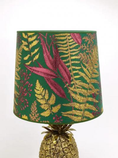 Mauro Manetti Mauro Manetti Hollywood Regency Pineapple Brass Table Lamp Italy 1970s