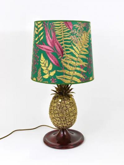 Mauro Manetti Mauro Manetti Hollywood Regency Pineapple Brass Table Lamp Italy 1970s