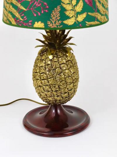 Mauro Manetti Mauro Manetti Hollywood Regency Pineapple Brass Table Lamp Italy 1970s