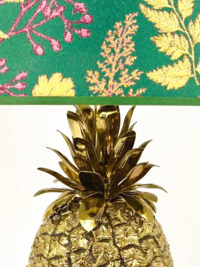 Mauro Manetti Mauro Manetti Hollywood Regency Pineapple Brass Table Lamp Italy 1970s