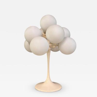 Max Bill Max Bill 9 White Opaline Globe Table Lamp Mid Century 1970s