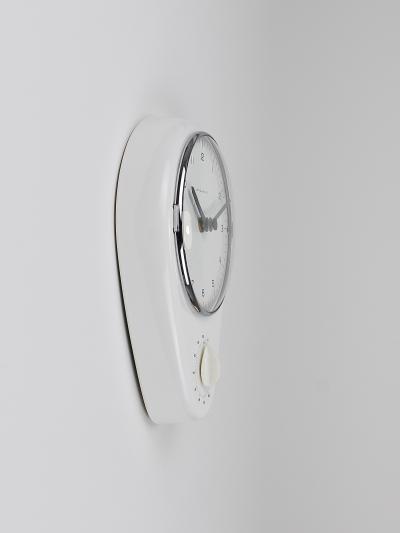 Max Bill Max Bill White Wall Clock Timer Mid Century Modern Junghans Germany 1950s