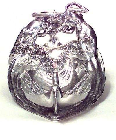 Max Blondat Max Blondat Art Nouveau Silver Plate Centerpiece with Female Figures