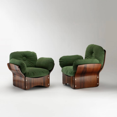 Max Clendinning Pair of Pica Lounge Chairs Monsieur Madame model