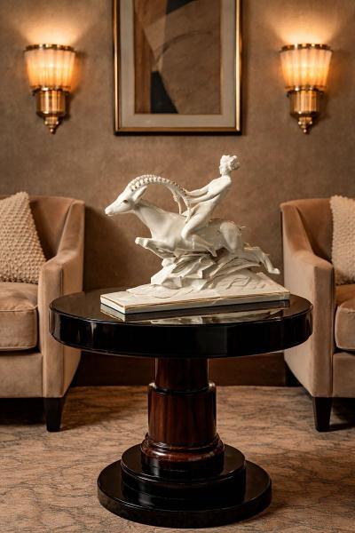 Max Fritz Gazelle Rider Art Deco Porcelain Sculpture Germany circa 1930