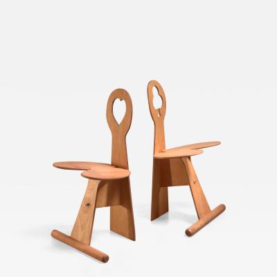 Max Gottschalk Max Gottschalk pair of maple and plywood chairs