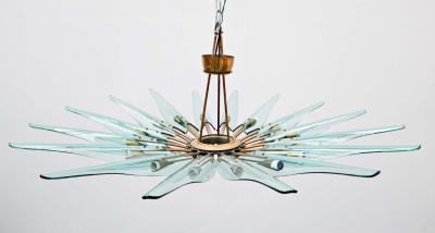 Max Ingrand 1950s Italian Dahlia Chandelier Mod 1563A by Max Ingrand for Fontana Arte