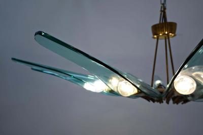 Max Ingrand 1950s Italian Dahlia Chandelier Mod 1563A by Max Ingrand for Fontana Arte