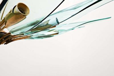 Max Ingrand 1950s Italian Dahlia Chandelier Mod 1563A by Max Ingrand for Fontana Arte