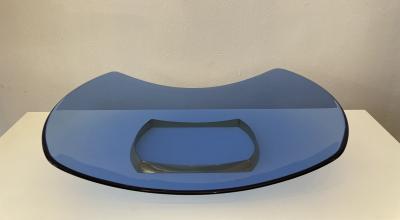 Max Ingrand 1960s Blue Fruit Bowl Model 1419 by Max Ingrand for Fontana Arte