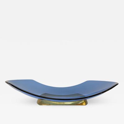 Max Ingrand 1960s Blue Fruit Bowl Model 1419 by Max Ingrand for Fontana Arte