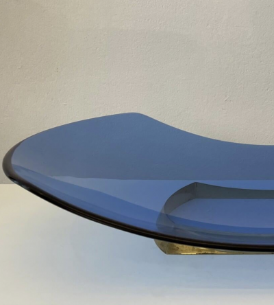 Max Ingrand Blue Fruit Bowl Model 1419 by Max Ingrand for Fontana Arte 1960s