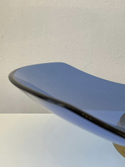 Max Ingrand Blue Fruit Bowl Model 1419 by Max Ingrand for Fontana Arte 1960s