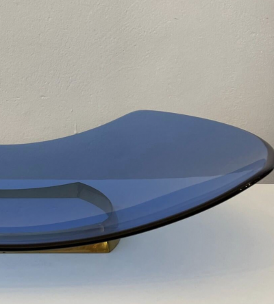 Max Ingrand Blue Fruit Bowl Model 1419 by Max Ingrand for Fontana Arte 1960s