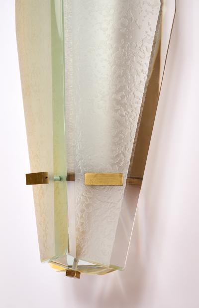 Max Ingrand Exceptional Monumental Pair of Max Ingrand Sconces for Fontana Arte