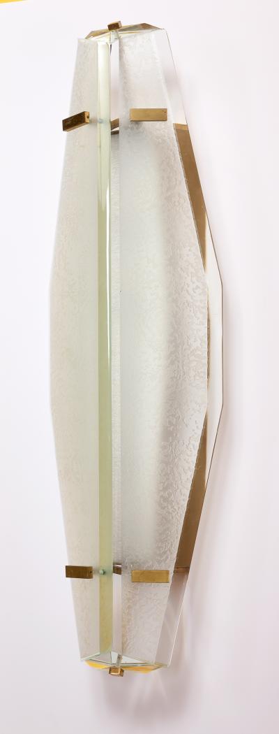 Max Ingrand Exceptional Monumental Pair of Max Ingrand Sconces for Fontana Arte