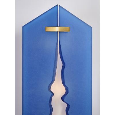 Max Ingrand Fontana Arte Max Ingrand Single Blue Sconce Italy ca 1960