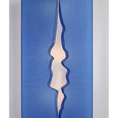 Max Ingrand Fontana Arte Max Ingrand Single Blue Sconce Italy ca 1960