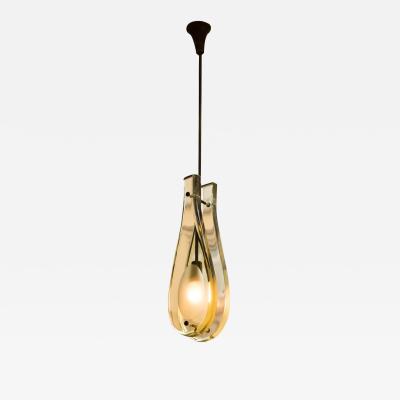 Max Ingrand Glass Pendant by Fontana Arte Max Ingrand Model 2259 Italy circa 1960