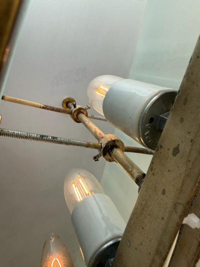 Max Ingrand Grand and Rare Linear Glass and Brass Chandelier by Max Ingrand for Fontana Arte