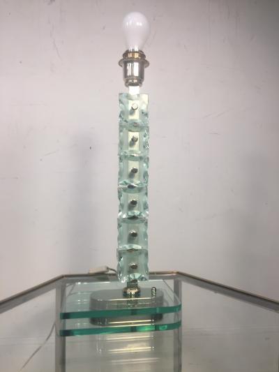Max Ingrand ITALIAN MID CENTURY MODERNIST GLASS TABLE LAMP