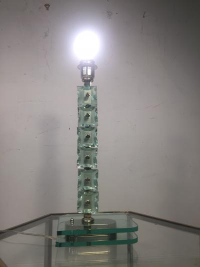 Max Ingrand ITALIAN MID CENTURY MODERNIST GLASS TABLE LAMP