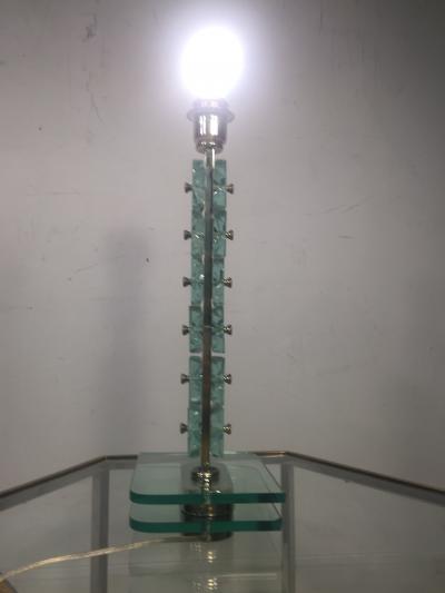 Max Ingrand ITALIAN MID CENTURY MODERNIST GLASS TABLE LAMP