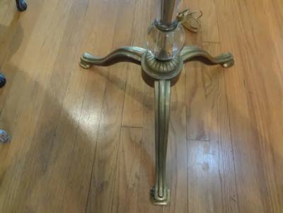 Max Ingrand Italian Fontana Arte Style Glass and Bronze Floor Lamp