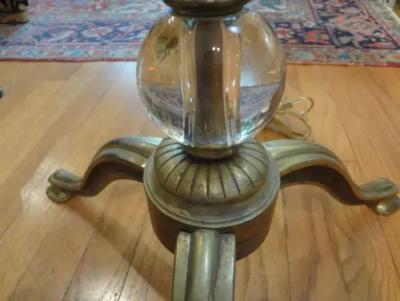 Max Ingrand Italian Fontana Arte Style Glass and Bronze Floor Lamp