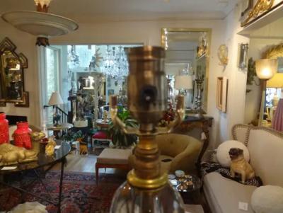 Max Ingrand Italian Fontana Arte Style Glass and Bronze Floor Lamp
