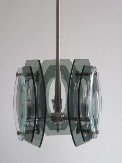 Max Ingrand Italian Mid Century Modern Glass Pendant Style of Max Ingrand for Fontana Arte